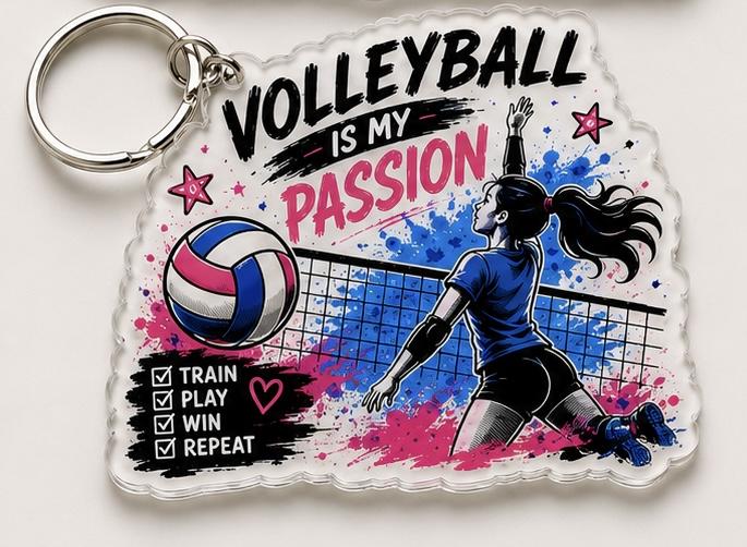 Volleyball keychain