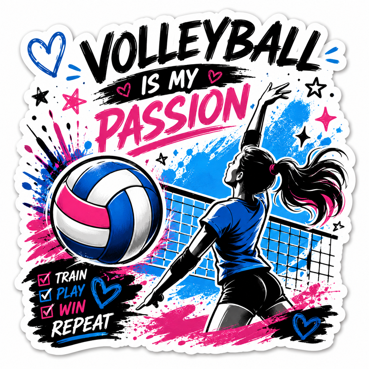 Volleyball Sticker